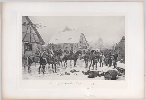 Arrest of an Ambulance Corps by George Barrie, print, 1881