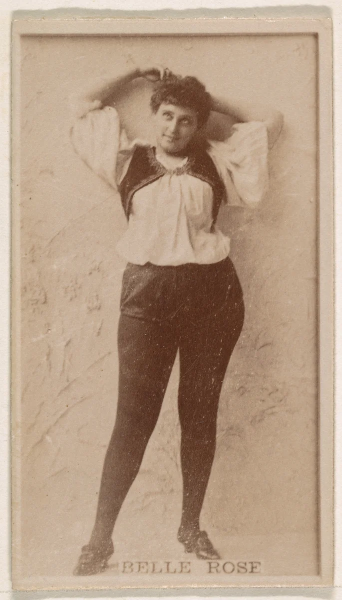 Belle Rose, from the Actresses series (N245) issued by Kinney Brothers to promote Sweet Caporal Cigarettes by Kinney Brothers Tobacco Company, photograph, 1890