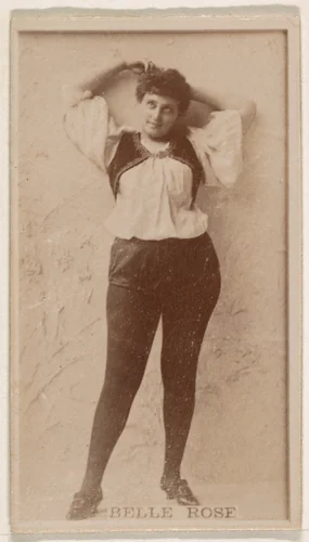 Belle Rose, from the Actresses series (N245) issued by Kinney Brothers to promote Sweet Caporal Cigarettes by Kinney Brothers Tobacco Company, photograph, 1890