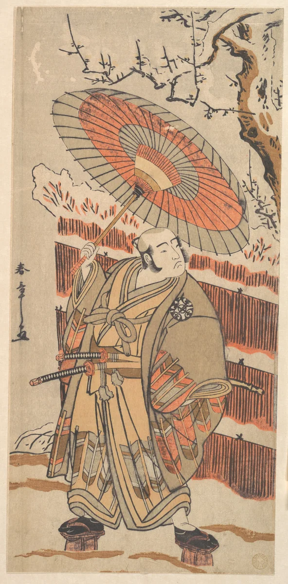 Kabuki Actor Nakamura Denkurō II by Katsukawa Shunshô (勝川春章), print, 1770-1779