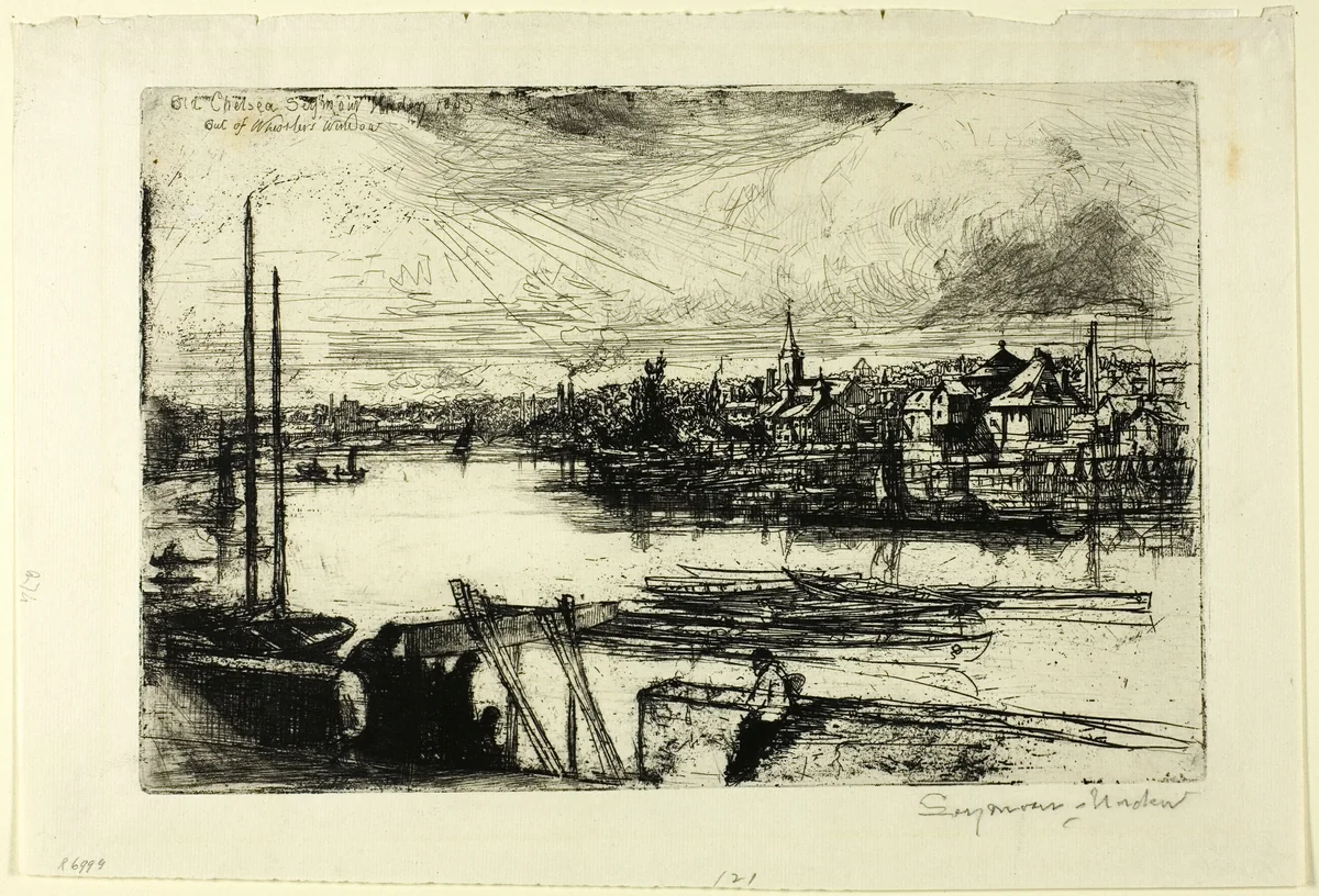 Battersea Reach by Francis Seymour-Haden, print, 1863