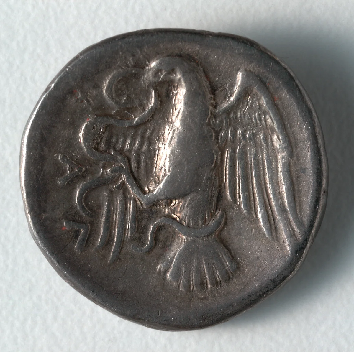 Drachm: Flying Eagle with Serpent (reverse) by Unknown, metalwork, -337--308
