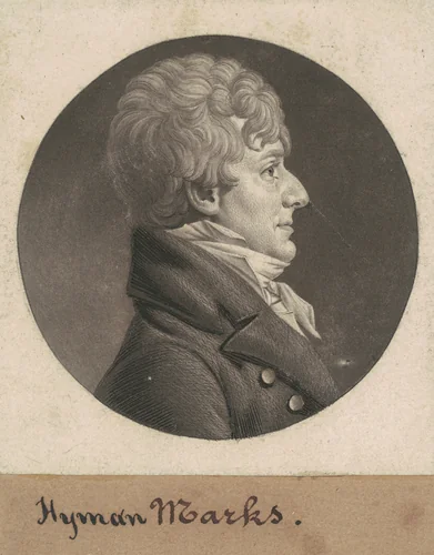 Hyman Marks by Charles B. J. Févret de Saint-Mémin, print, 1805