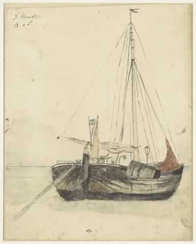 Visserspink te Katwijk by Gerhard Morgenstjerne Munthe, drawing, 1885-1927