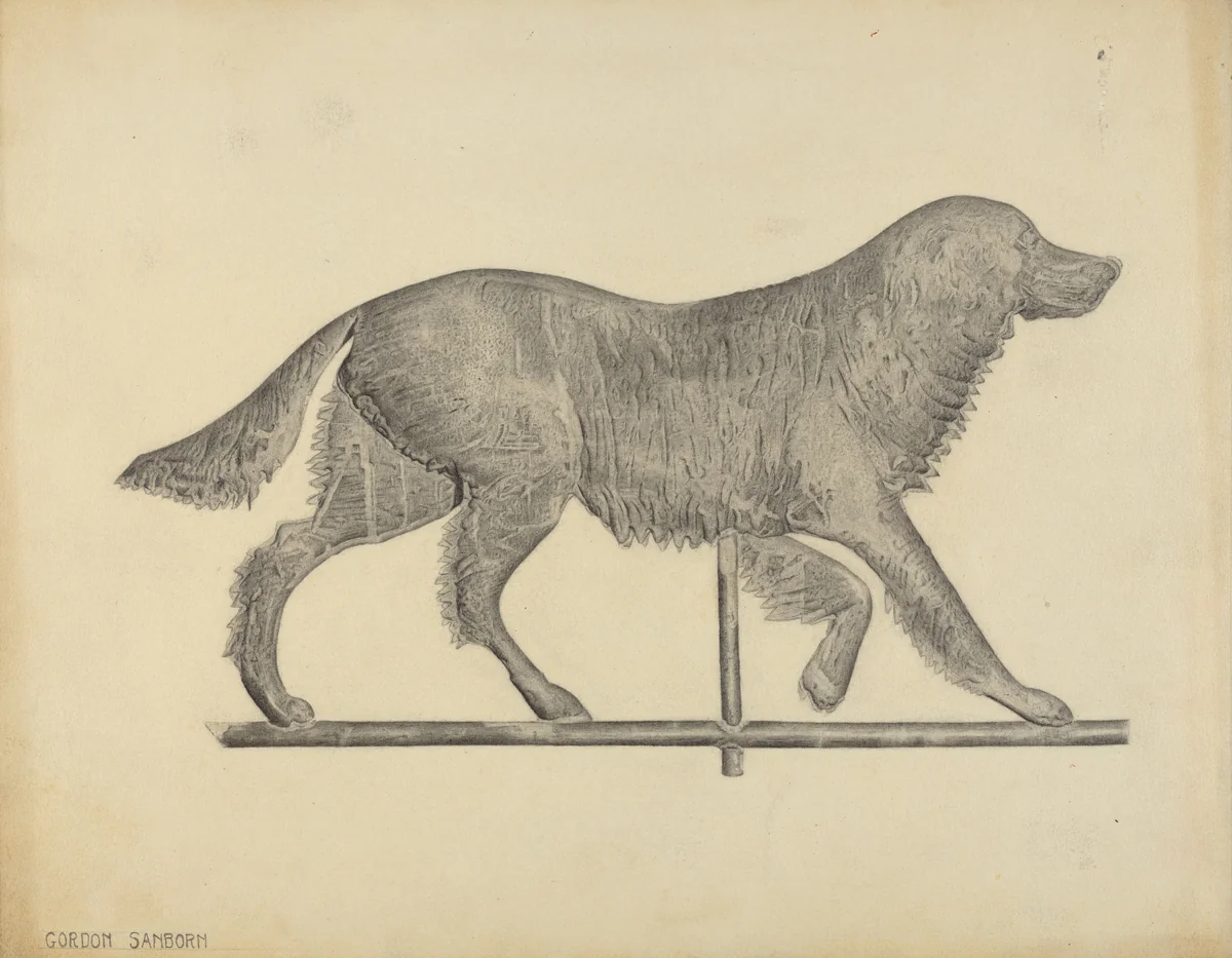 Dog Weather Vane by Gordon Sanborn, index of american design, 1938