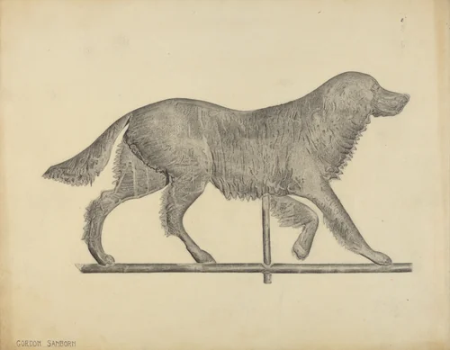 Dog Weather Vane by Gordon Sanborn, index of american design, 1938