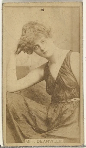 Mlle. Deanville, from the Actors and Actresses series (N145-8) issued by Duke Sons & Co. to promote Duke Cigarettes by W. Duke, Sons & Co., photograph, 1890-1895