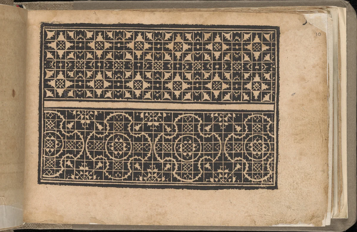 Schön newes Modelbuch (Page 10r) by Sigismundus Latomus, book, 1608