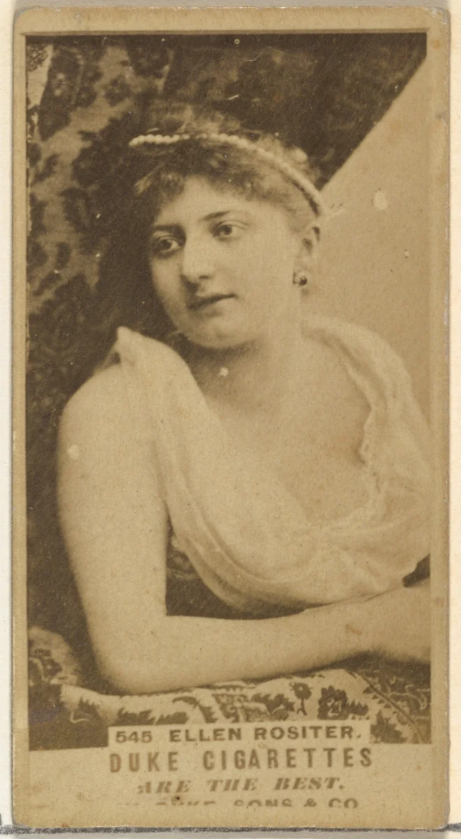 Card Number 545, Ellen Rositer, from the Actors and Actresses series (N145-7) issued by Duke Sons & Co. to promote Duke Cigarettes by W. Duke, Sons & Co., photograph, 1880-1889