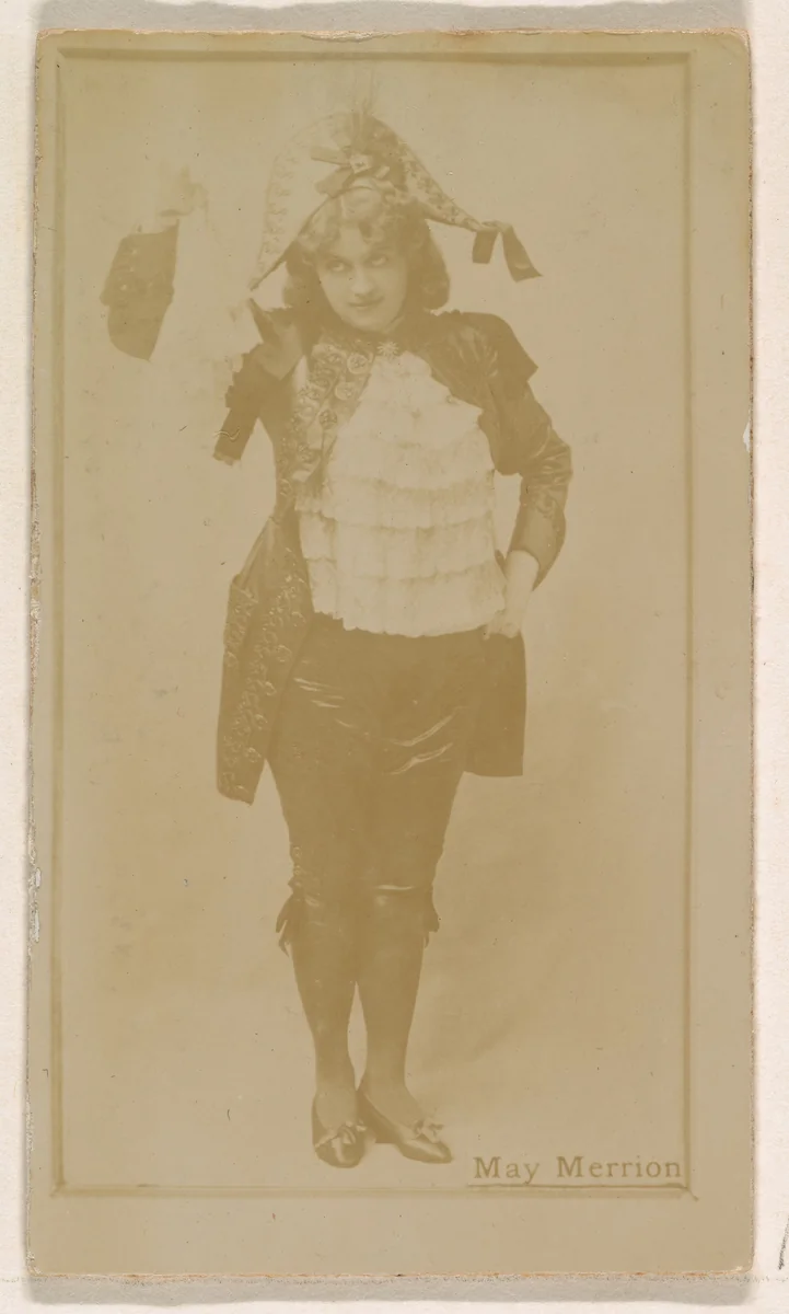 May Merrion, from the Actresses series (N245) issued by Kinney Brothers to promote Sweet Caporal Cigarettes by Kinney Brothers Tobacco Company, photograph, 1890