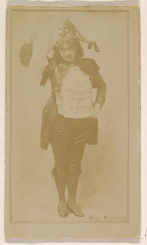 May Merrion, from the Actresses series (N245) issued by Kinney Brothers to promote Sweet Caporal Cigarettes by Kinney Brothers Tobacco Company, photograph, 1890