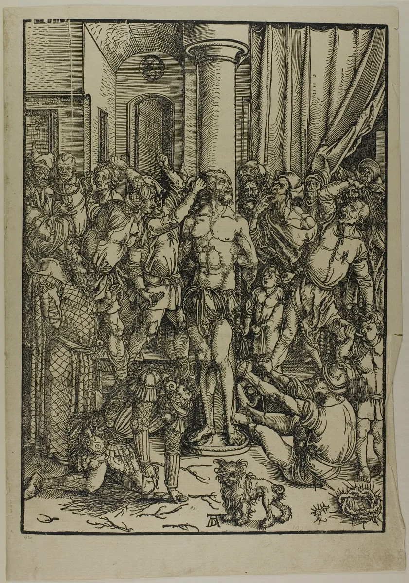 The Flagellation, from The Large Passion by Albrecht Dürer, print, 1496-1497