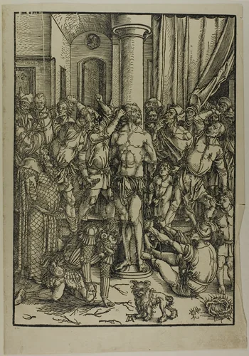The Flagellation, from The Large Passion by Albrecht Dürer, print, 1496-1497