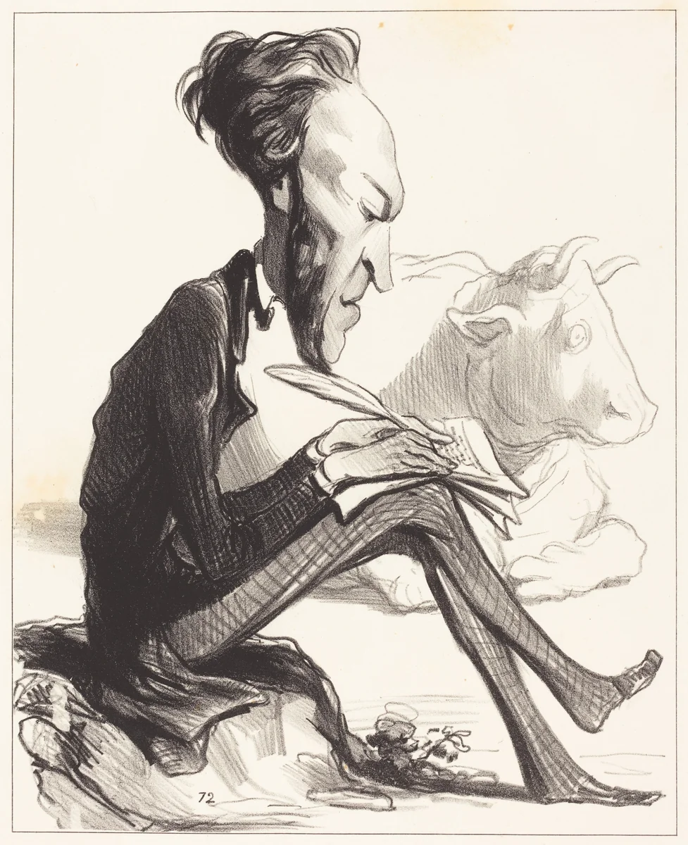 Ph. Auguste Demesmay by Honoré Daumier, print, 1849
