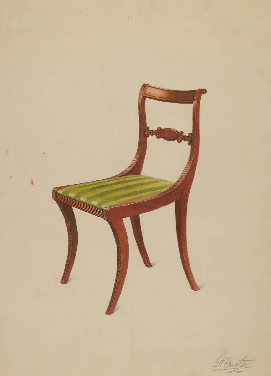 Side Chair by Ferdinand Cartier, index of american design, 1936