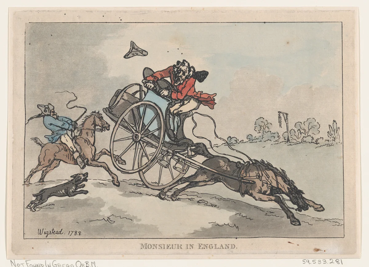 Monsieur in England by Thomas Rowlandson, print, 1788