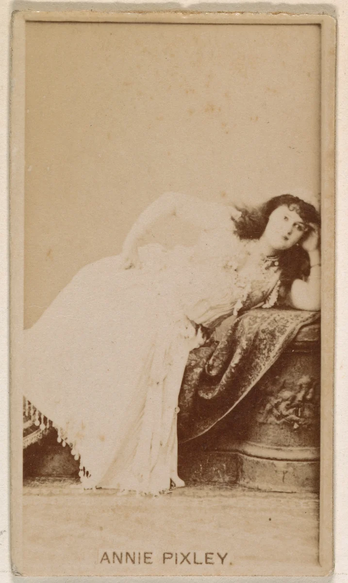 Annie Pixley, from the Actresses series (N245) issued by Kinney Brothers to promote Sweet Caporal Cigarettes by Kinney Brothers Tobacco Company, photograph, 1890