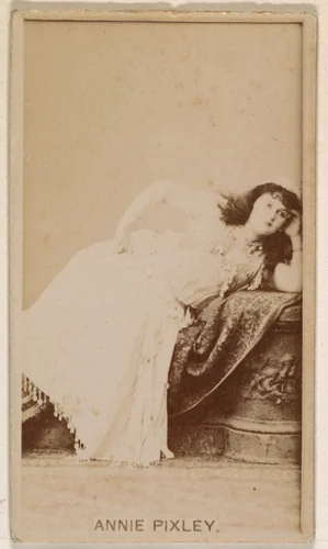 Annie Pixley, from the Actresses series (N245) issued by Kinney Brothers to promote Sweet Caporal Cigarettes by Kinney Brothers Tobacco Company, photograph, 1890