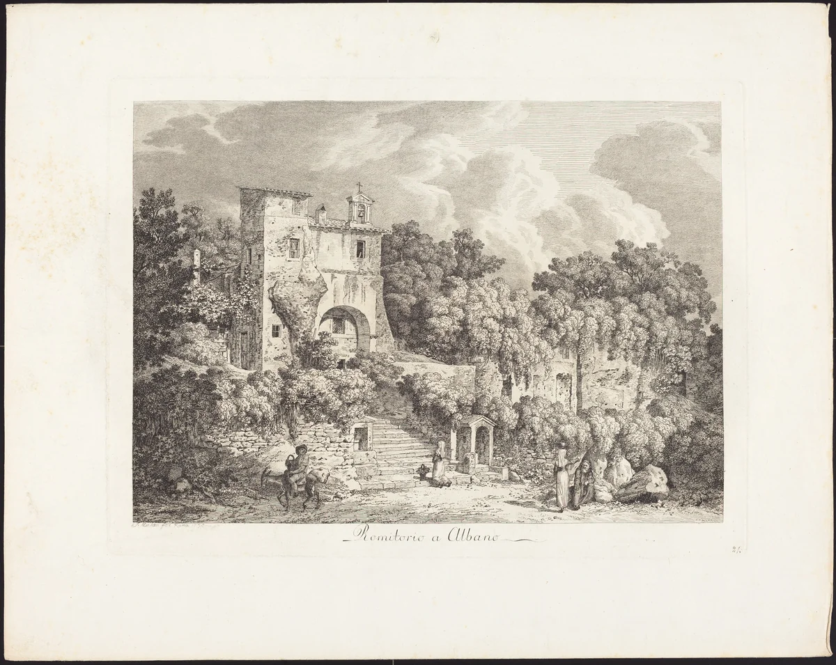 Romitorio a Albano by Jacob Wilhelm Mechau, portfolio, 1745-1808