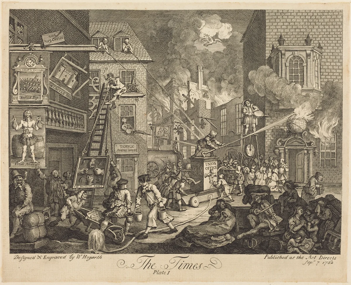 The Times, pl.1 by William Hogarth, print, 1762