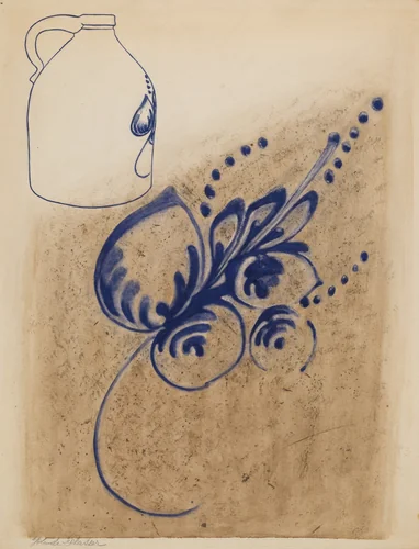 Jug by Yolande Delasser, index of american design, 1937