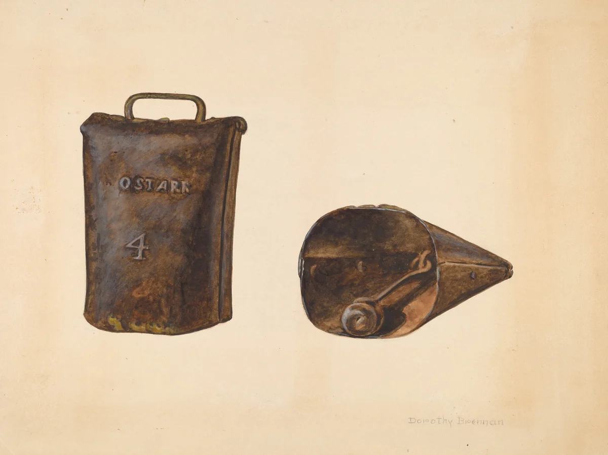 Cow Bell #4 by Dorothy Brennan, index of american design, 1936
