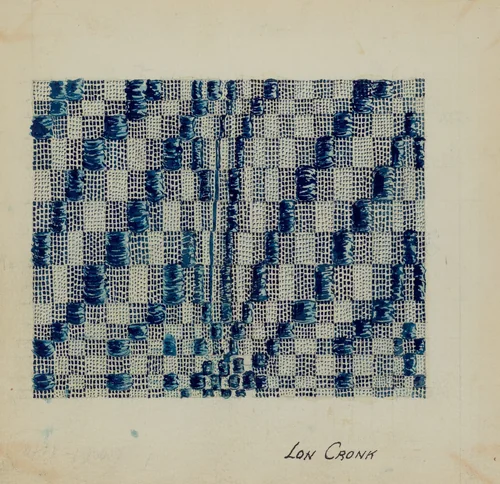 Coverlet by Lon Cronk, index of american design, 1935-1942