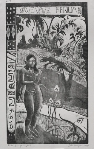 Tahitian Series: Land of Delights by Paul Gauguin, print, 1893-1894