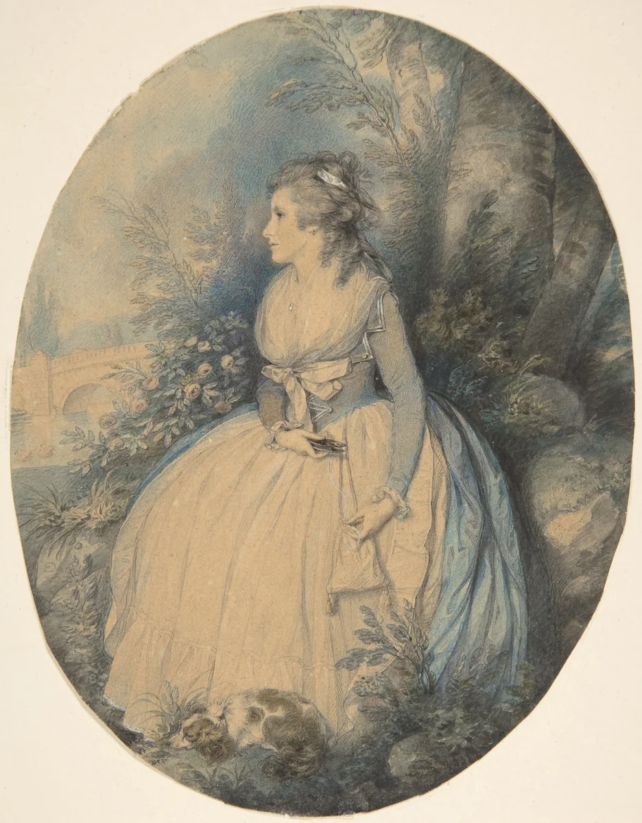 Mrs. Robinson as Perdita by Richard Cosway, drawing, 1774-1784