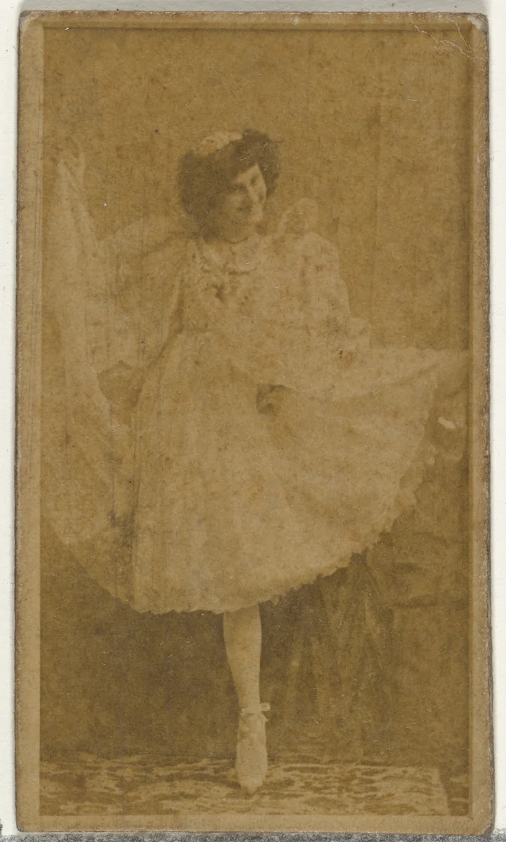 [Ballerina], from the Actors and Actresses series (N145-8) issued by Duke Sons & Co. to promote Duke Cigarettes by W. Duke, Sons & Co., photograph, 1890-1895
