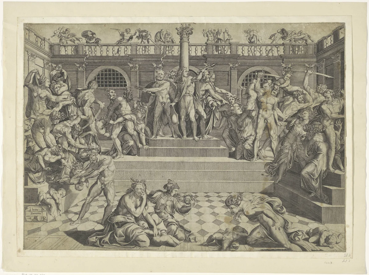 Kindermoord te Betlehem by anonymous, print, 1427-1527