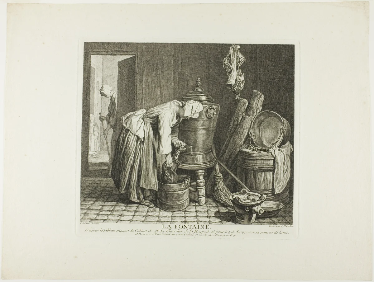 The Fountain by Charles-Nicholas Cochin
Jean Baptiste Siméon Chardin, print, 1739