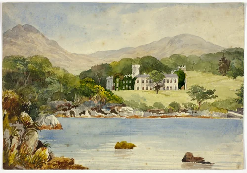 Leitch Castle by William Leighton Leitch, painting, 1840-1850