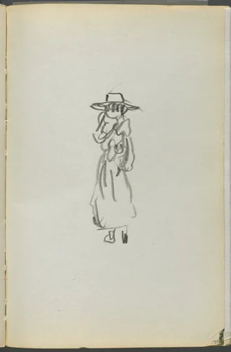 Sketchbook, The Dells, N° 127, page 139: Standing Figure by Maurice Prendergast, book, 1919-1921