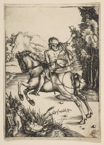 The Little Courier by Albrecht Dürer, print, 1485-1528