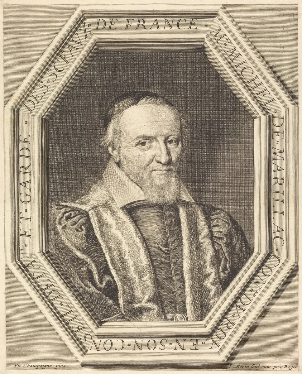 Michel de Marillac by Jean Morin; Philippe de Champaigne, print, 1600-1650