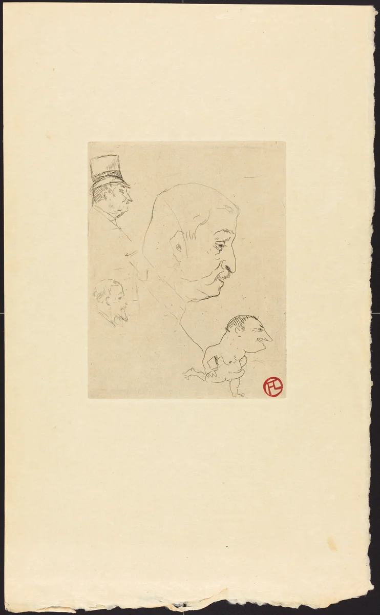 Sketch (Croquis) by Henri de Toulouse-Lautrec, portfolio, 1898