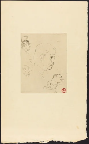 Sketch (Croquis) by Henri de Toulouse-Lautrec, portfolio, 1898