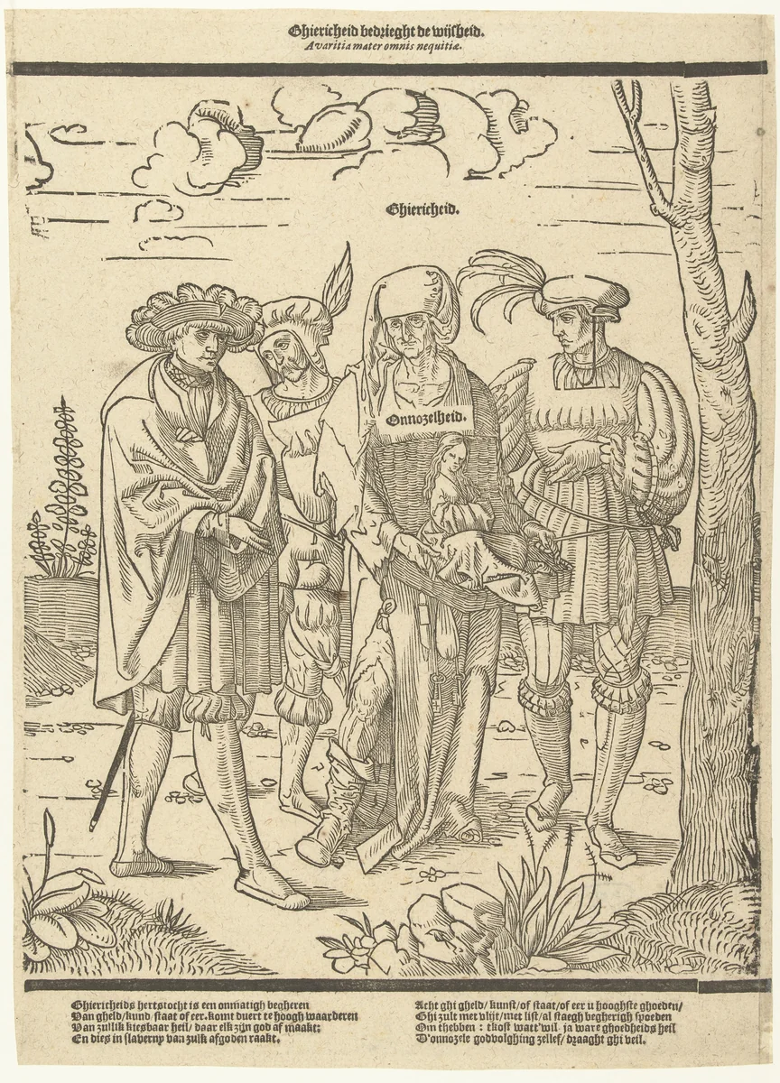 De gierigheid bedriegt de wijsheid by anonymous, print, 1520-1560