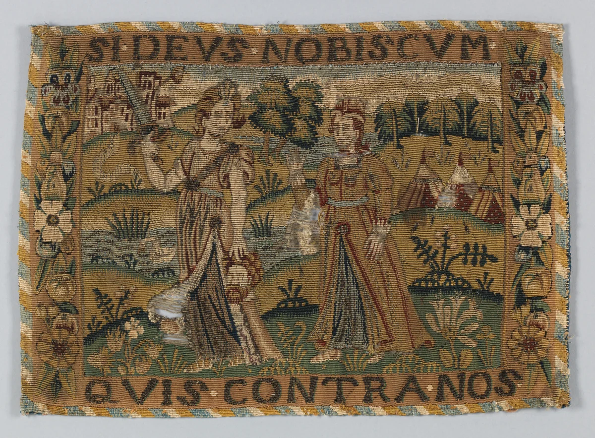 Judith with the Head of Holofernes and Her Maid by William Sheldon, textile, 1556-1618