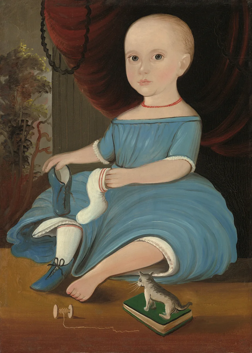 Baby in Blue by William Matthew Prior, painting, 1845