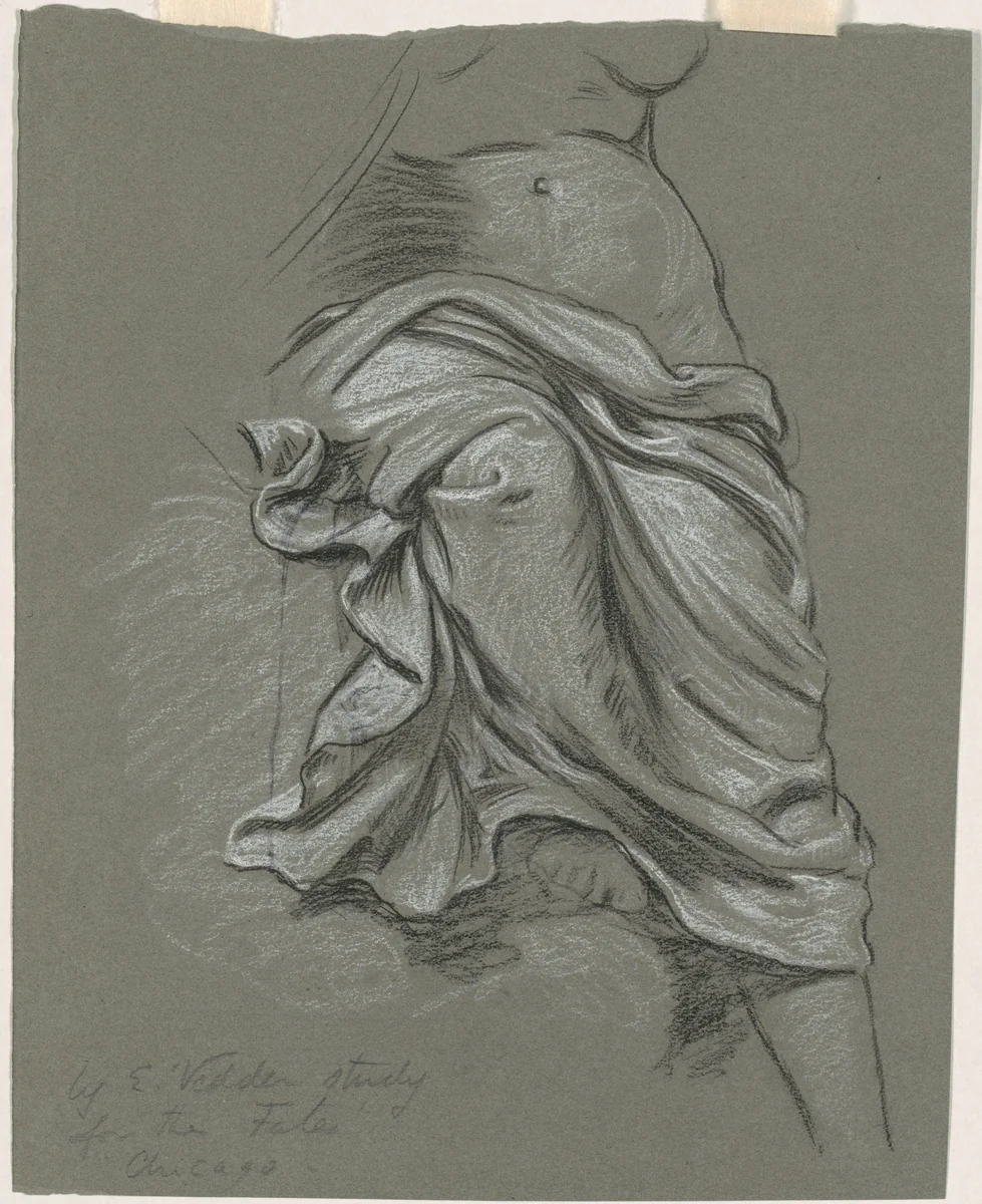 Study for "The Fates Gathering in the Stars" by Elihu Vedder, drawing, 1884-1887