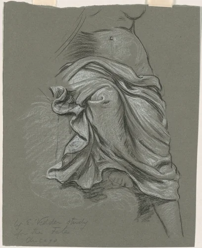 Study for "The Fates Gathering in the Stars" by Elihu Vedder, drawing, 1884-1887