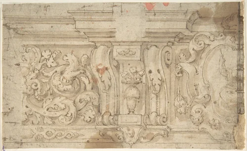 Design for an Architectural Frieze by anonymous, drawing, 1600-1700