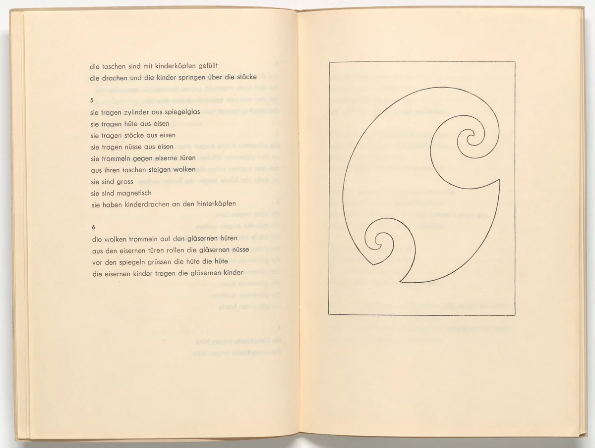 Plate (folio 6) from Muscheln und schirme (Shells and Umbrellas) by Sophie Taeuber-Arp, illustrated book, 1939