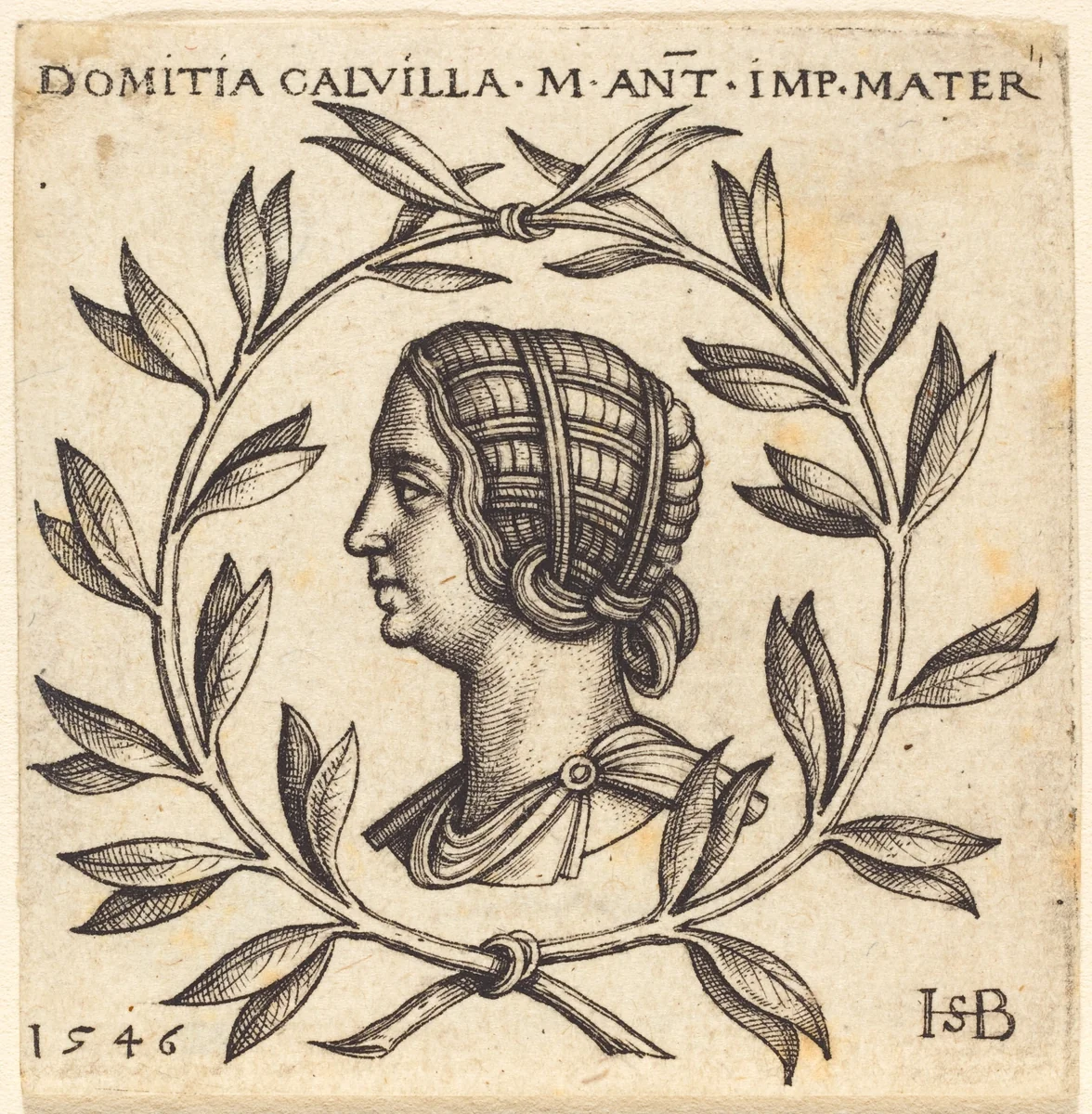 Domitia Calvilla by Sebald Beham, print, 1546