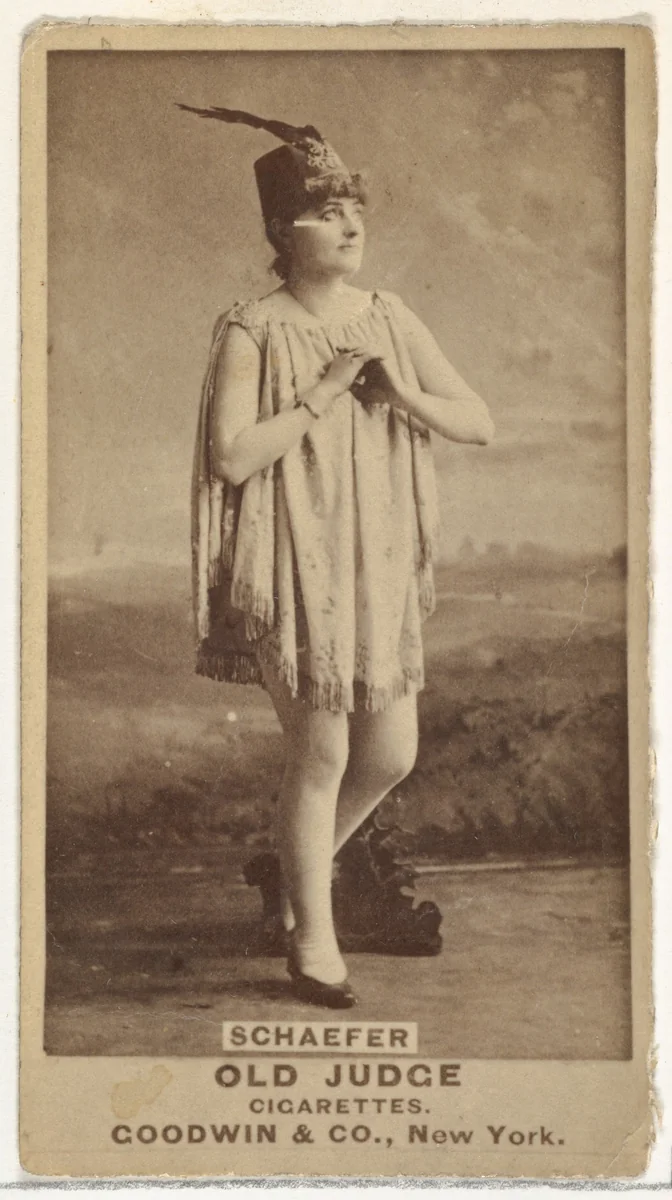 Schaefer, from the Actors and Actresses series (N171) for Old Judge Cigarettes by Goodwin & Company, photograph, 1886-1890