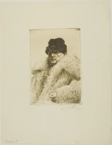 Self-Portrait 1916 by Anders Zorn, print, 1916
