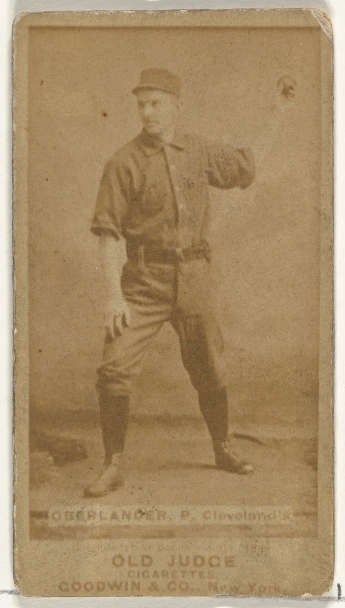 Hartman Louis "Doc" Oberlander, Pitcher, Cleveland, from the Old Judge series (N172) for Old Judge Cigarettes by Goodwin & Company, photograph, 1887-1890