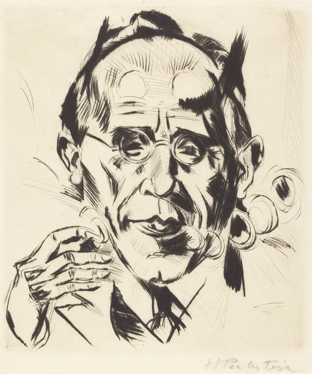 Dr. Paul Fechter by Max Pechstein, print, 1919